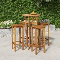 Vidaxl 5 Piece Patio Dining Set Solid Wood Acacia