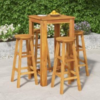 Vidaxl 5 Piece Patio Dining Set Solid Wood Acacia