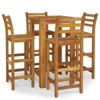 vidaXL 5 Piece Patio Bar Set Solid Wood Acacia