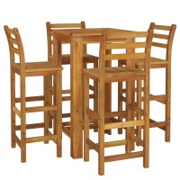 vidaXL 5 Piece Patio Bar Set Solid Wood Acacia