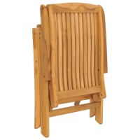 vidaXL Reclining Patio Chairs 8 pcs Solid Wood Teak