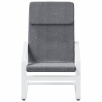 vidaXL Relaxing Chair with Footstool Dark Gray Fabric