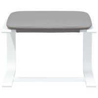 vidaXL Relaxing Chair with Footstool Light Gray Fabric