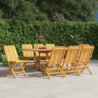 vidaXL Folding Patio Chairs 8 pcs 18.5