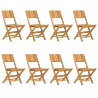 vidaXL Folding Patio Chairs 8 pcs 18.5