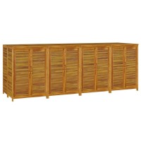 Vidaxl Patio Storage Box 110.2X34.3X40.9 Solid Wood Acacia