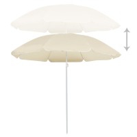 vidaXL Outdoor Parasol with Steel Pole Sand 70.9