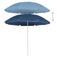 vidaXL Outdoor Parasol with Steel Pole Blue 70.9