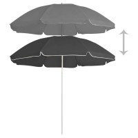 vidaXL Outdoor Parasol with Steel Pole Anthracite 70.9