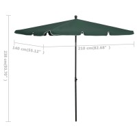 vidaXL Garden Parasol with Pole 82.7