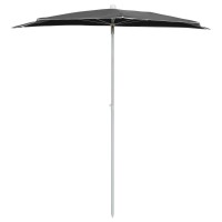 vidaXL Garden Half Parasol with Pole 70.9