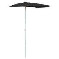 vidaXL Garden Half Parasol with Pole 70.9