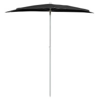 vidaXL Garden Half Parasol with Pole 70.9