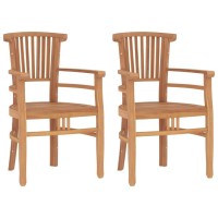 vidaXL 3 Piece Patio Dining Set Solid Wood Teak