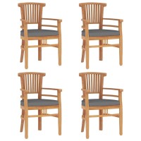 vidaXL 5 Piece Patio Dining Set Solid Wood Teak