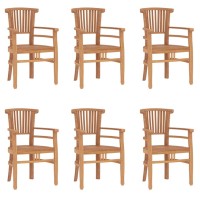 vidaXL 7 Piece Patio Dining Set Solid Wood Teak