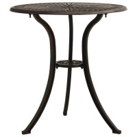 Vidaxl Patio Table Bronze 24.4X24.4X25.6 Cast Aluminum