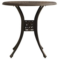 Vidaxl Patio Table Bronze 30.7X30.7X28.3 Cast Aluminum