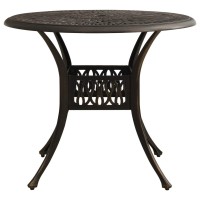 Vidaxl Patio Table Bronze 35.4X35.4X29.1 Cast Aluminum