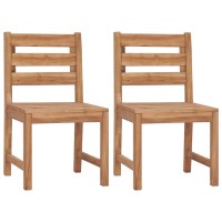 Vidaxl Patio Chairs 2 Pcs Solid Teak Wood