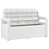 Vidaxl Patio Storage Bench 52.2 Plastic White