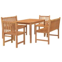 vidaXL 5 Piece Patio Dining Set Solid Wood Teak