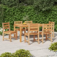 Vidaxl Patio Chairs 6 Pcs Solid Wood Teak