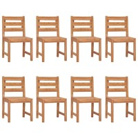 Vidaxl Patio Chairs 8 Pcs Solid Wood Teak