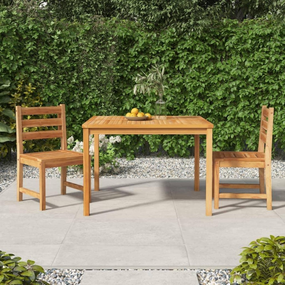 vidaXL 3 Piece Patio Dining Set Solid Wood Teak