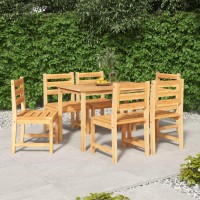 Vidaxl 7 Piece Patio Dining Set Solid Wood Teak