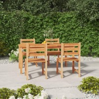 vidaXL 5 Piece Patio Dining Set Solid Wood Teak