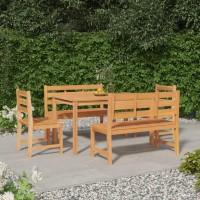 vidaXL 5 Piece Patio Dining Set Solid Wood Teak