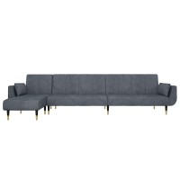 vidaXL L-shaped Sofa Bed Dark Gray 108.3