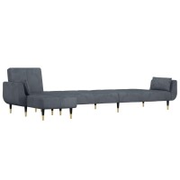 vidaXL L-shaped Sofa Bed Dark Gray 108.3