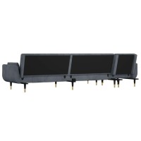 vidaXL L-shaped Sofa Bed Dark Gray 108.3