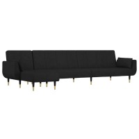 vidaXL L-shaped Sofa Bed Black 108.3