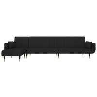 vidaXL L-shaped Sofa Bed Black 108.3