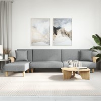 Vidaxl L-Shaped Sofa Bed Light Gray 109.8X55.1X27.6 Fabric