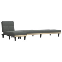 vidaXL L-shaped Sofa Bed Dark Gray 100.4