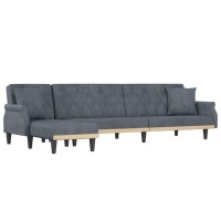 vidaXL L-shaped Sofa Bed Dark Gray 106.7