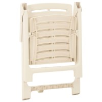 vidaXL Patio Chairs 2 pcs Plastic White