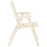 vidaXL Patio Chairs 4 pcs Plastic White