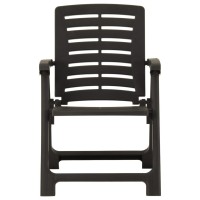 vidaXL Patio Chairs 4 pcs Plastic Anthracite