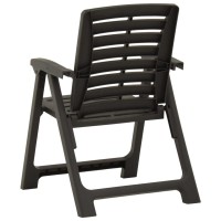 vidaXL Patio Chairs 4 pcs Plastic Anthracite