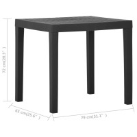 vidaXL Patio Table Gray 31.1