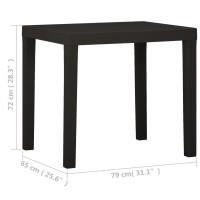 vidaXL Patio Table Anthracite 31.1