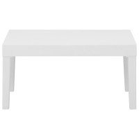 Vidaxl Patio Lounge Table Plastic White