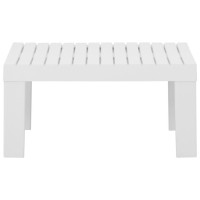 Vidaxl Patio Lounge Table Plastic White