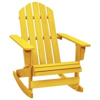 vidaXL Patio Adirondack Rocking Chair Solid Fir Wood Yellow