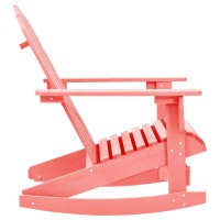 vidaXL Patio Adirondack Rocking Chair Solid Fir Wood Pink